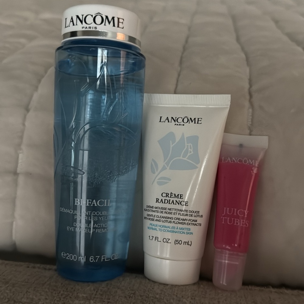 Lancôme set; Bifacil Full Jumbo Size (6.7oz) Crème Radiance (1.7) Juicy Tube
